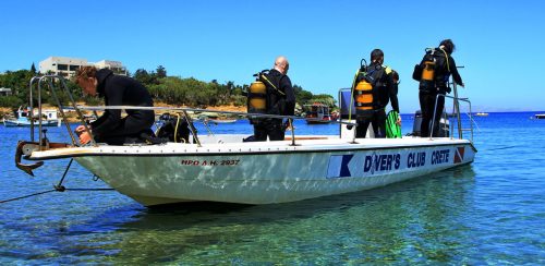crete divers club speedboat