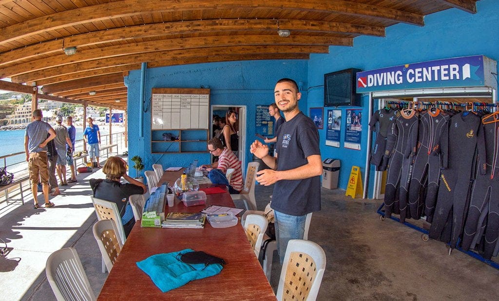 diving center in agia pelagia crete