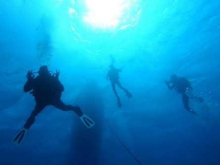 diving at cape stavros in crete